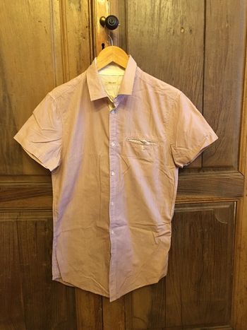 Chemise manches courtes gomme Teddy Smith rayures rouge blanc