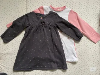 2 robes manches longues 24 mois