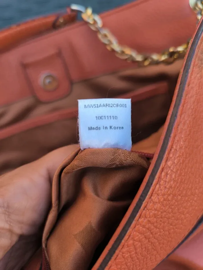 Sac à main cuir orange MCM - photo numéro 9