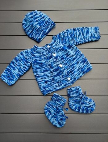 Ensemble layette bleue