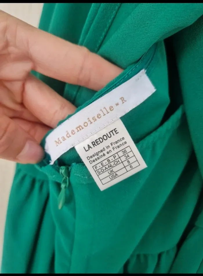 Jolie robe longue vert d'été ou pour une cérémonie /événement femme la redoute S/36 - photo numéro 5