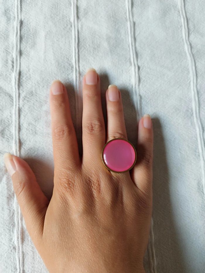 bague ajustable en acier inoxydable doré