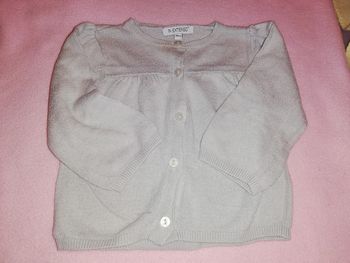 Gilet 9 mois fille in extenso gris