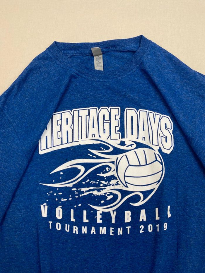 t-shirt imprimé sport USA volleyball, bleu, homme, taille M - photo numéro 2
