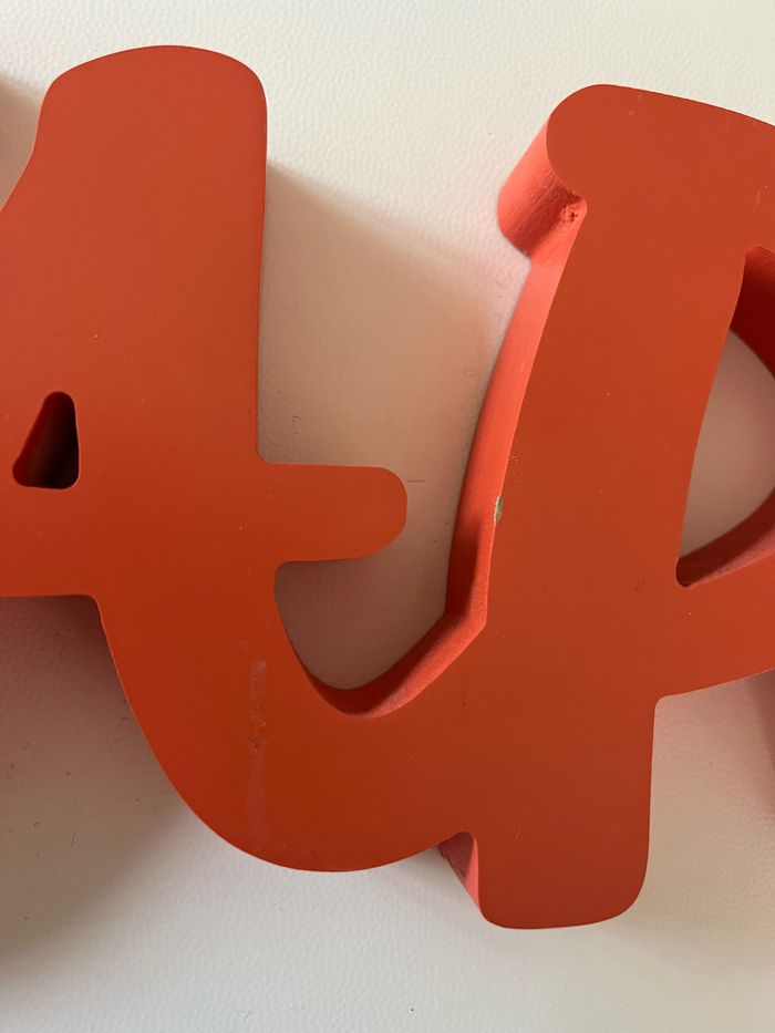 Décoration murale ou à poser Happy orange mandarine - photo numéro 6