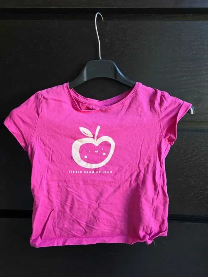 Tee-shirt rose pomme Kiabi