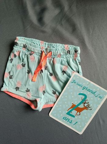 Short turquoise 💕 Taille 24 mois