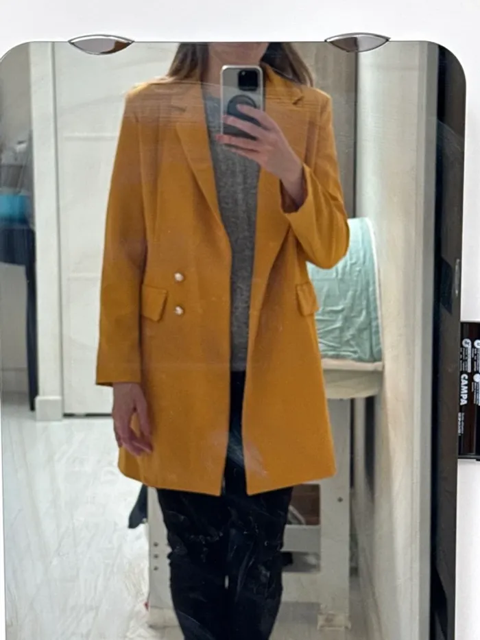 Veste blazer jaune - photo numéro 5