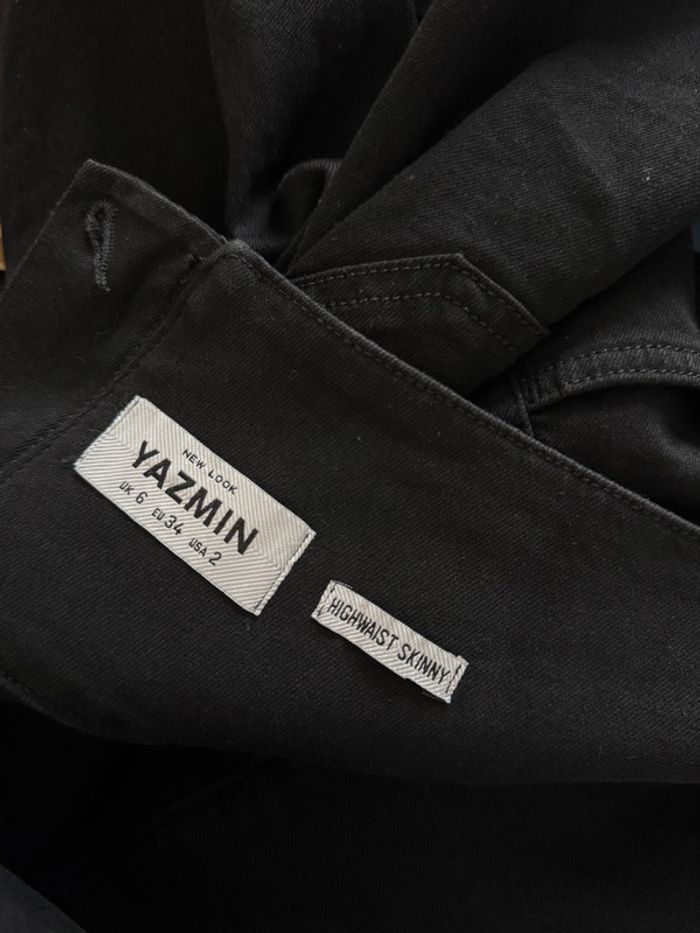 Pantalon type jean en coton taille haute - photo numéro 6