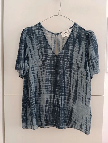 Blouse sud express légère Tie Dye bleu gris XS