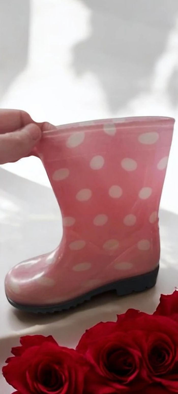🌹 Bottes de pluie Minnie Mouse rose et blanche,pointure 23🌹 - photo numéro 4