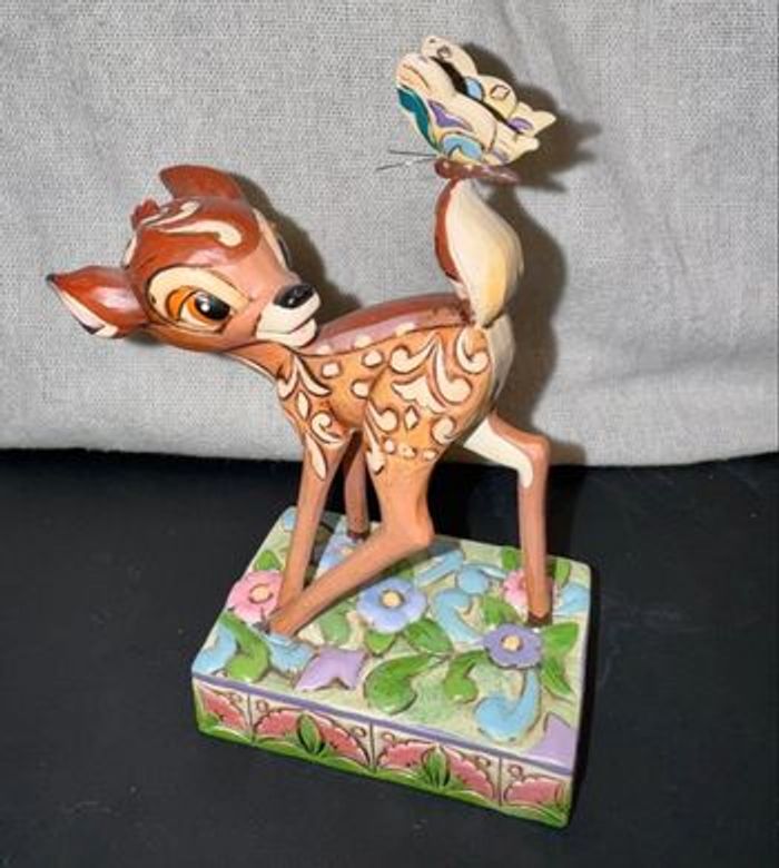 Figurine bambi, merveilles de printemps disney tradition jim shore