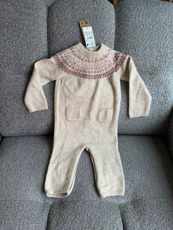 Ensemble combinaison salopette manches longues motifs aztèques Lila à l’encolure Kiabi