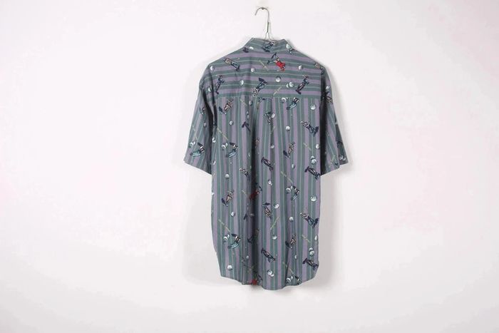 Chemisette vintage 90's Gant en coton motif golfeurs et rayures (#240371) - photo numéro 6