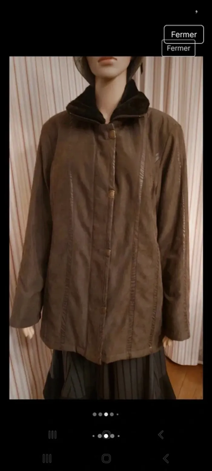 Manteau doudounne Marron Lebek fr be 42 - photo numéro 4