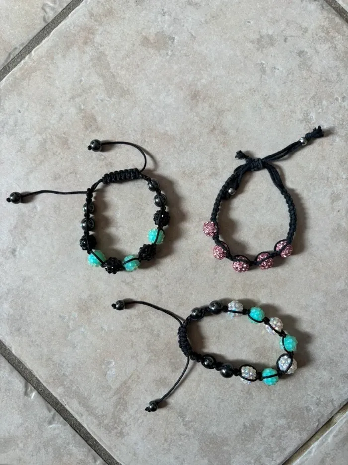 Lot de 3 bracelets ajustables