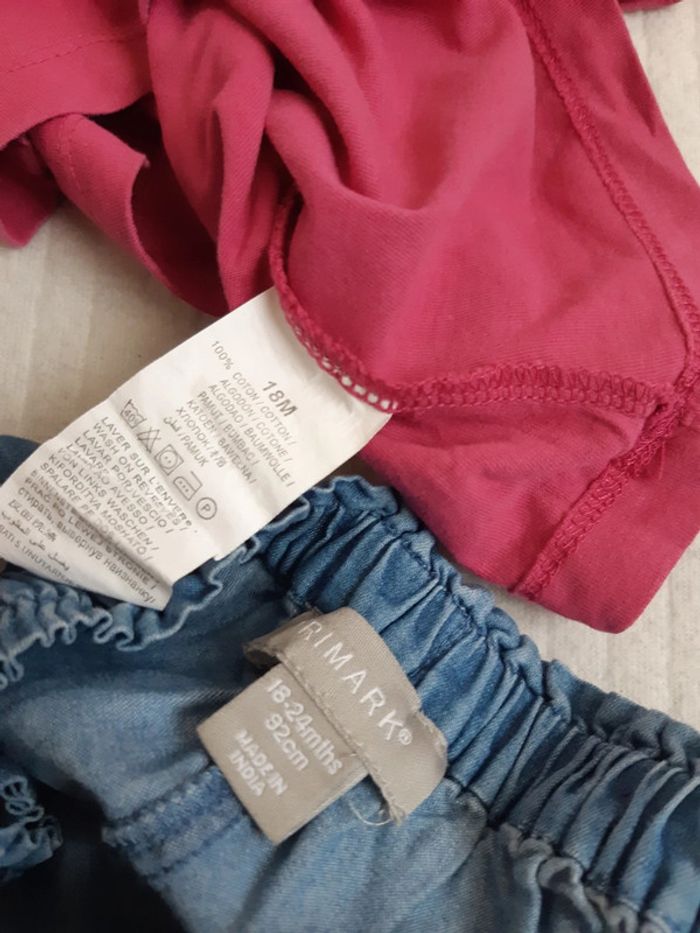 Tenue tee shirt et short 18/24 mois - photo numéro 4