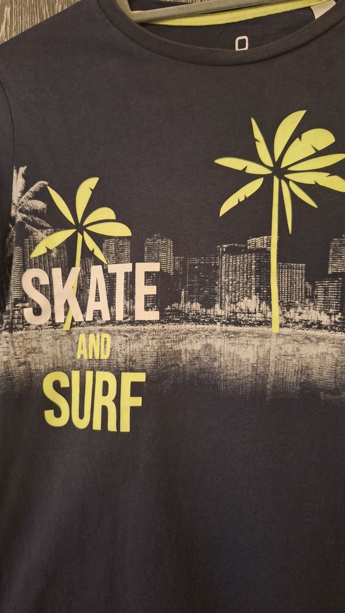 Tee-shirt manches courtes imprimé skate and surf - photo numéro 3