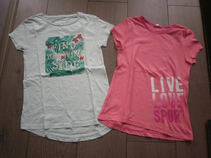 Lot de 6 T-shirts/chemisiers à MC Fille 12 ans, différentes marques - photo numéro 2