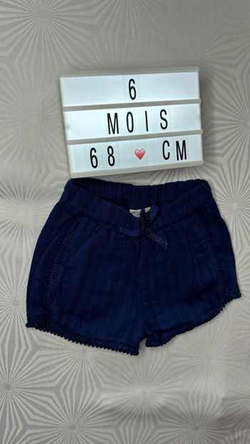 Short fille 6 mois 68 cm tape à l’œil