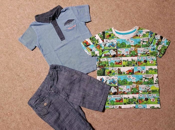 Lot de 3 articles garçon 4ans tae angry birds inextenso