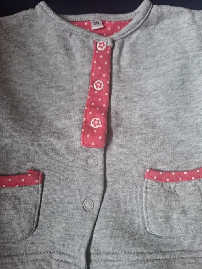 gilet gris et rose - photo numéro 2