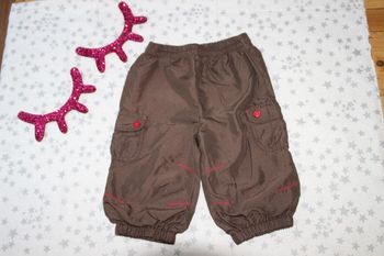 pantalons chocolat finition rose
