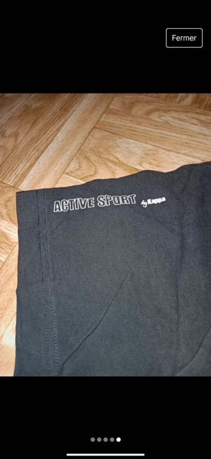 T-shirt noir kappa garçon taille Large (taille 15-16 ans je pense) vintage - photo numéro 5