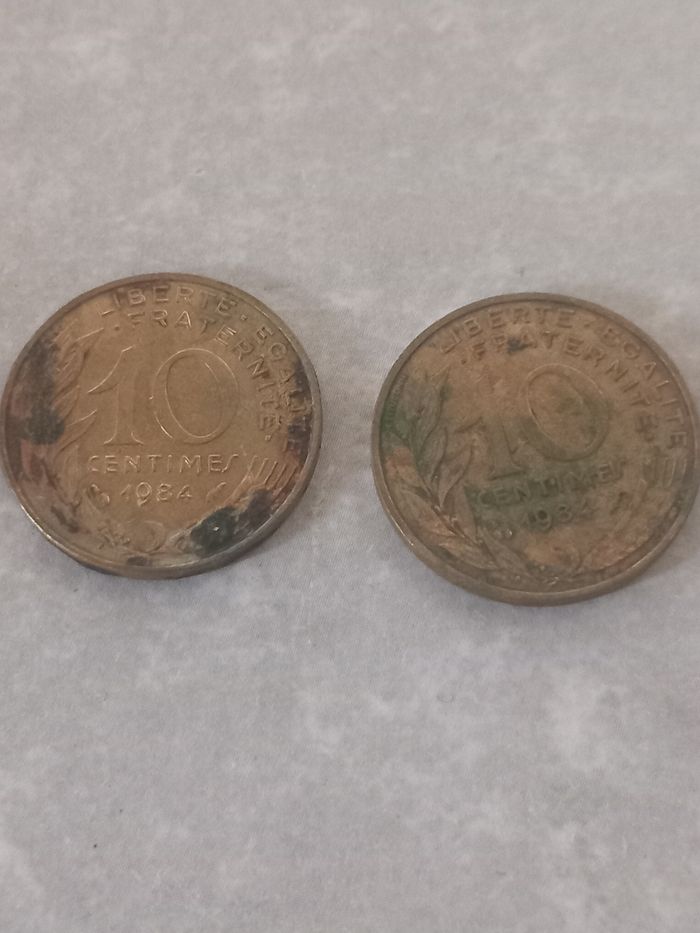 Pièces de centimes de franc Année 80 - photo numéro 3