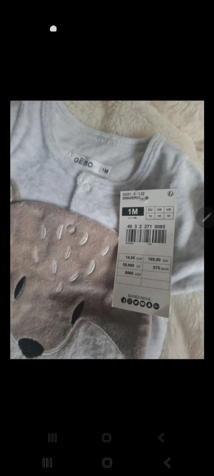 Joli pyjama bébé mixte - photo numéro 3