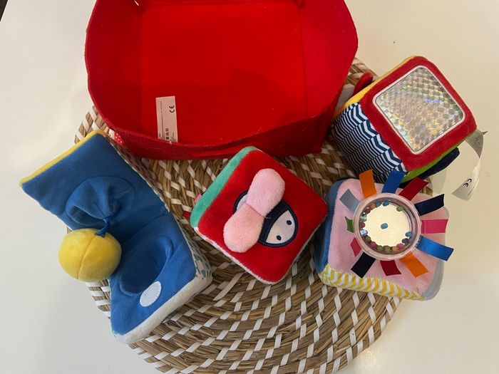 Cube d’éveil x4 - en tissu - Oxybul - photo numéro 2