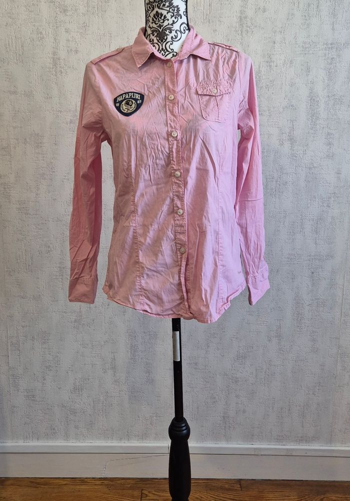 Chemise femme manches longues rose napapijiri taille M 38