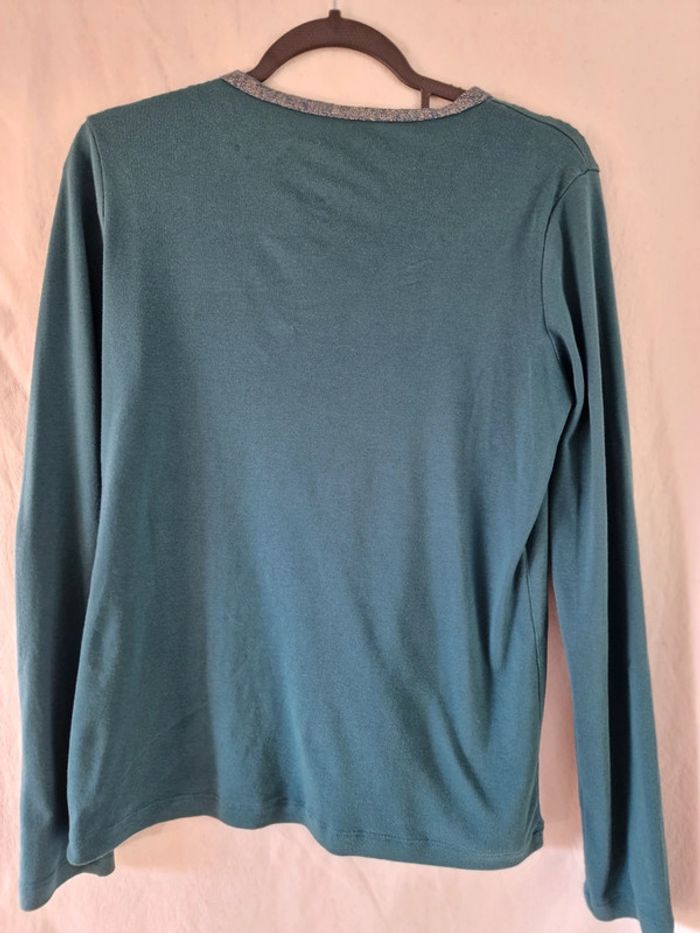 T shirt manche longue c est beau la vie - photo numéro 3