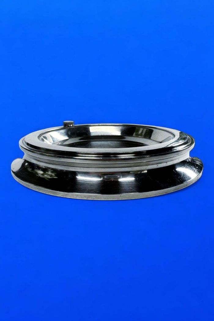 Assiette à bouillie chauffante vintage argent - photo numéro 3