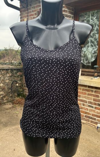 Débardeur noir à pois blancs – Taille 36 – Gémo