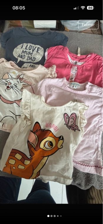 Lot de 5 t-shirts manches courtes 