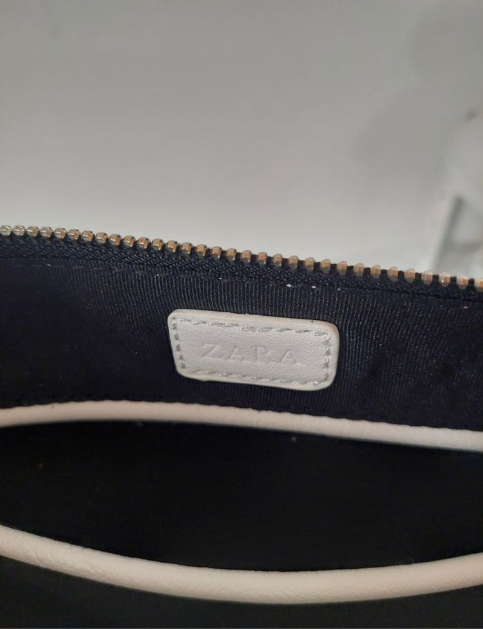 Pochette zippée blanc/noir FashionCode Zara neuve👝 - photo numéro 5