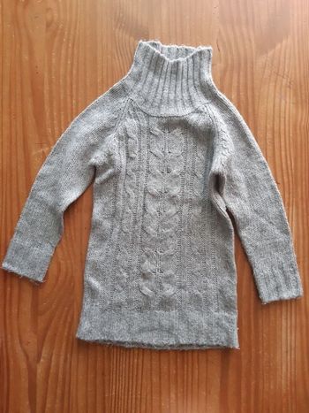 Pull long gris clair
