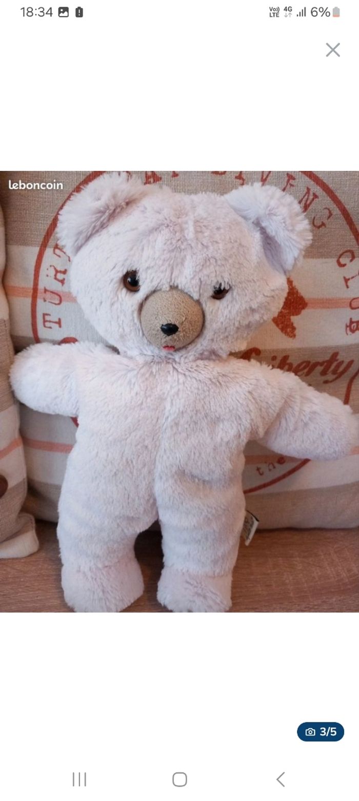 Peluche nounours ours les petites Marie très douce 32cm - photo numéro 3