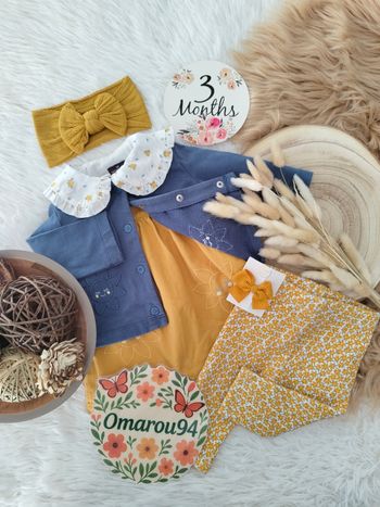 Ensemble sergent major fille 3 mois 🎀