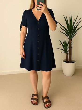 Robe bleu marine fluide – taille 40 Etam