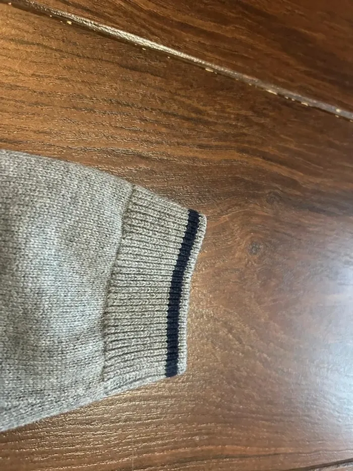 Pull garçon gris chiné en coton garçon motif tête de tigre Sergent major 5ans - photo numéro 9