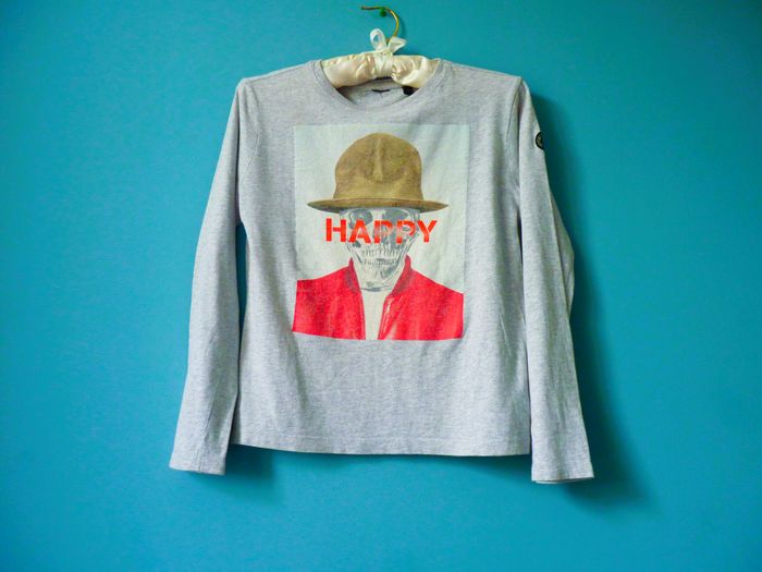 T-shirt garçon LTC Le Temps des Cerises 10 ans gris manches longues TBE