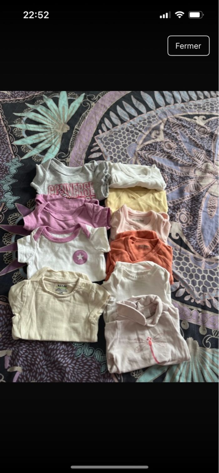 Lots vêtements. 1 mois fille