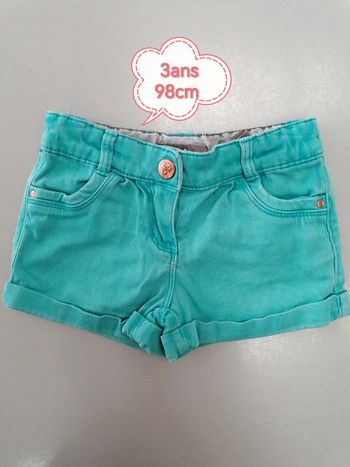 Short menthe turquoise 3ans