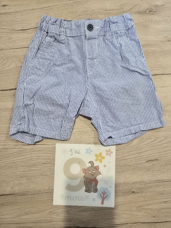 Short a rayures blanc et bleu, 9-12 mois, H&M