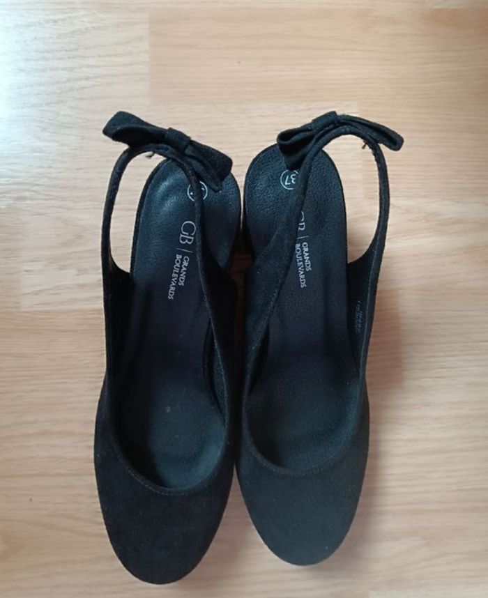 Ballerines noires daim GB p.37 neuves - photo numéro 6