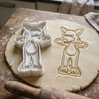 Emporte-pièce Loup Cartoon - Découpoir Biscuit Sablé Pâte à Sucre Thème Conte