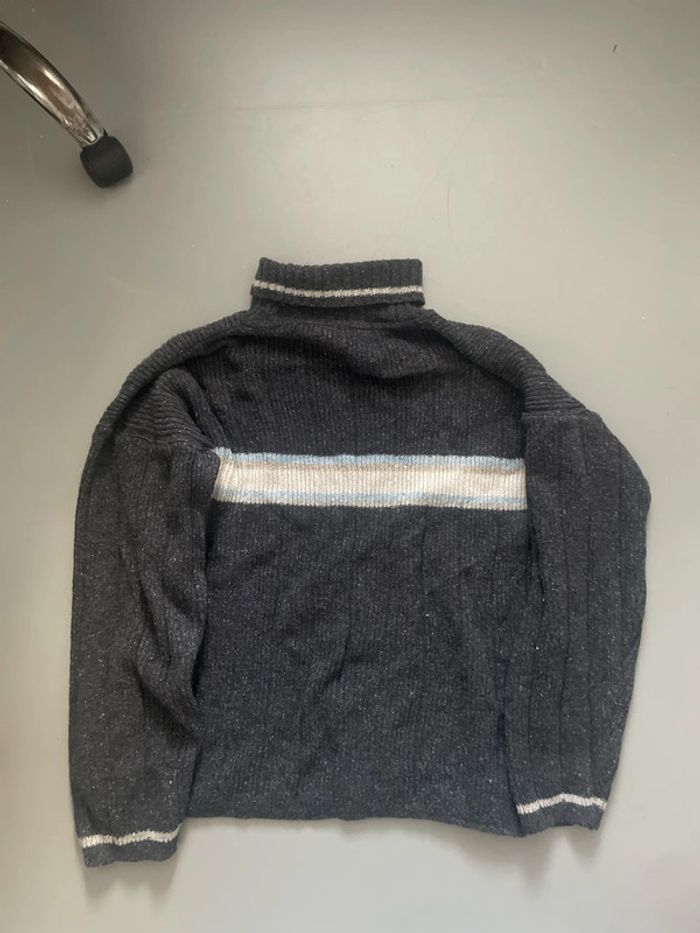 Pull vintage à col roulé en laine, taille L - photo numéro 5