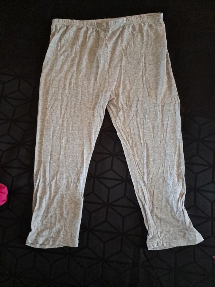 Lot de 2 leggings courts gris et rose taille unique - photo numéro 2